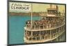 S.S. Mandalay, Crowded Ferry-null-Mounted Art Print