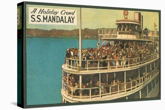 S.S. Mandalay, Crowded Ferry-null-Stretched Canvas