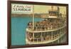 S.S. Mandalay, Crowded Ferry-null-Framed Art Print