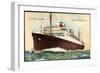 S.S. Manhattan, United States Lines, Steamer-null-Framed Giclee Print