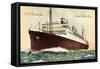 S.S. Manhattan, United States Lines, Steamer-null-Framed Stretched Canvas