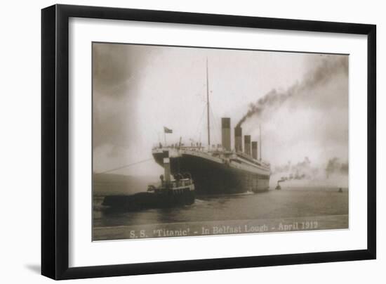 S.S. Titanic - In Belfast Lough - April 1912, 1912-null-Framed Giclee Print