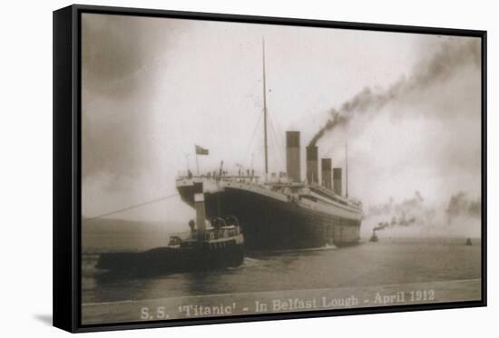 S.S. Titanic - In Belfast Lough - April 1912, 1912-null-Framed Stretched Canvas