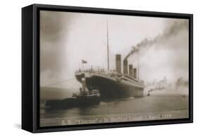 S.S. Titanic - In Belfast Lough - April 1912, 1912-null-Framed Stretched Canvas