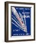 S.S. United States, Fastest to and from All Europe, United States Lines Advertisement, C.1955-null-Framed Premium Giclee Print