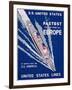 S.S. United States, Fastest to and from All Europe, United States Lines Advertisement, C.1955-null-Framed Giclee Print