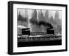 S.S. United States Sailing in New York Harbor-Andreas Feininger-Framed Premium Photographic Print