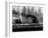 S.S. United States Sailing in New York Harbor-Andreas Feininger-Framed Premium Photographic Print