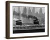 S.S. United States Sailing in New York Harbor-Andreas Feininger-Framed Photographic Print