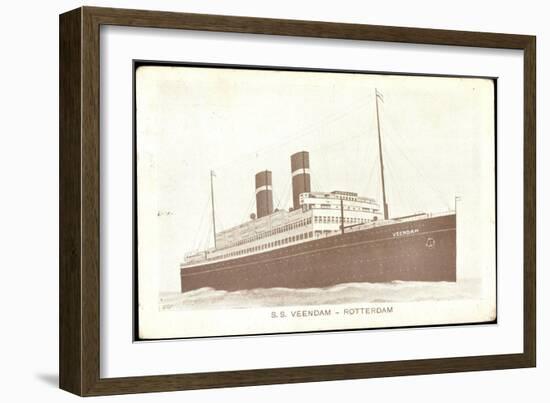 S.S. Veendam Der Hapag, Rotterdam, Dampfschiff-null-Framed Giclee Print