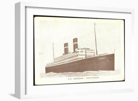 S.S. Veendam Der Hapag, Rotterdam, Dampfschiff-null-Framed Giclee Print