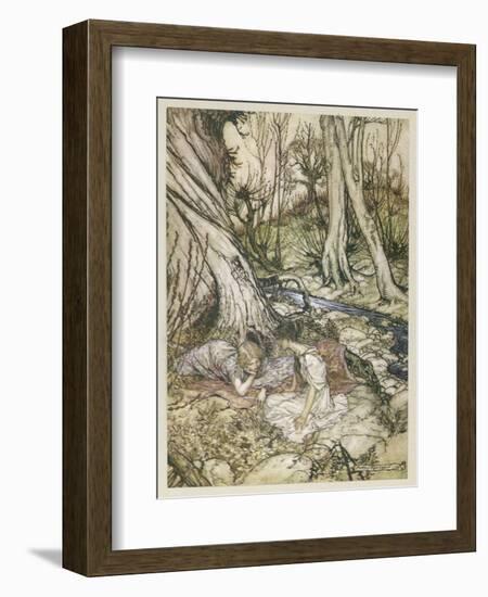 S, Speare: Hermia and Helen-Arthur Rackham-Framed Art Print