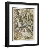 S, Speare: Hermia and Helen-Arthur Rackham-Framed Art Print