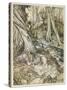 S, Speare: Hermia and Helen-Arthur Rackham-Stretched Canvas