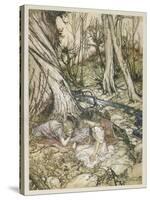 S, Speare: Hermia and Helen-Arthur Rackham-Stretched Canvas