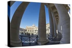 S.T Peter's Basilica and the Colonnades of St. Peter's Square (Piazza San Pietro)-Stuart Black-Stretched Canvas