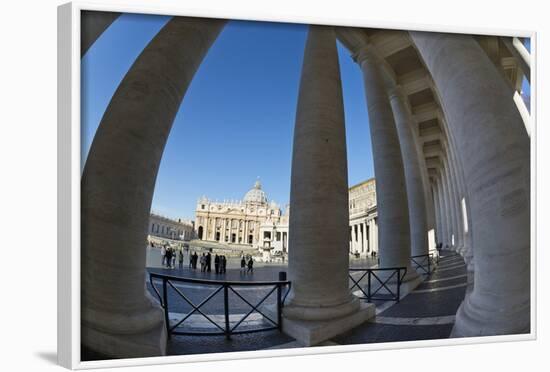 S.T Peter's Basilica and the Colonnades of St. Peter's Square (Piazza San Pietro)-Stuart Black-Framed Photographic Print