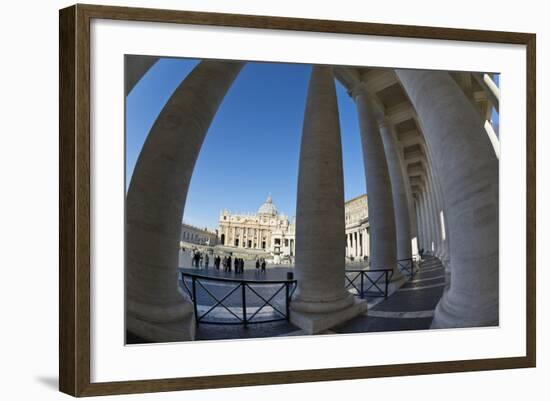 S.T Peter's Basilica and the Colonnades of St. Peter's Square (Piazza San Pietro)-Stuart Black-Framed Photographic Print