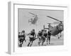 S. Vietnamese ARVN Paratroopers Running to Board 2 Ch 21 Shawnee Helicopters in Mekong Delta-Larry Burrows-Framed Photographic Print