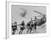 S. Vietnamese ARVN Paratroopers Running to Board 2 Ch 21 Shawnee Helicopters in Mekong Delta-Larry Burrows-Framed Photographic Print