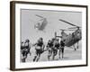 S. Vietnamese ARVN Paratroopers Running to Board 2 Ch 21 Shawnee Helicopters in Mekong Delta-Larry Burrows-Framed Photographic Print