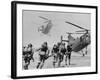 S. Vietnamese ARVN Paratroopers Running to Board 2 Ch 21 Shawnee Helicopters in Mekong Delta-Larry Burrows-Framed Photographic Print