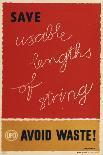 Save Lengths of String-S Woods-Mounted Art Print