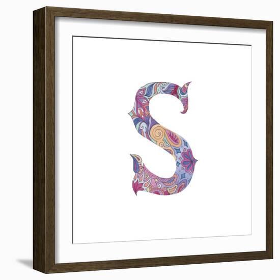 S-Green Girl-Framed Giclee Print