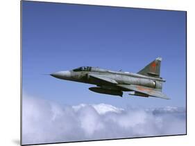 Saab JA 37 Viggen Fighter of the Swedish Air Force-Stocktrek Images-Mounted Photographic Print