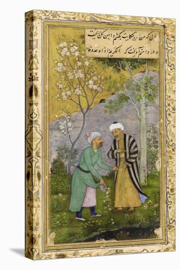 Saadi in a Rose Garden, 1645-Govardhan-Stretched Canvas