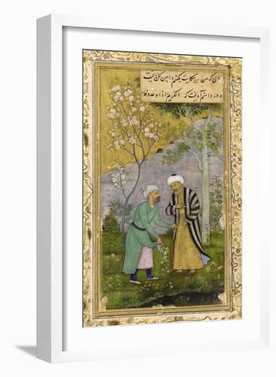 Saadi in a Rose Garden, 1645-Govardhan-Framed Giclee Print