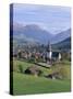 Saanen Village Church in Foreground, Switzerland-Richard Ashworth-Stretched Canvas