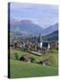 Saanen Village Church in Foreground, Switzerland-Richard Ashworth-Stretched Canvas