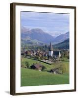 Saanen Village Church in Foreground, Switzerland-Richard Ashworth-Framed Photographic Print