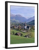 Saanen Village Church in Foreground, Switzerland-Richard Ashworth-Framed Photographic Print