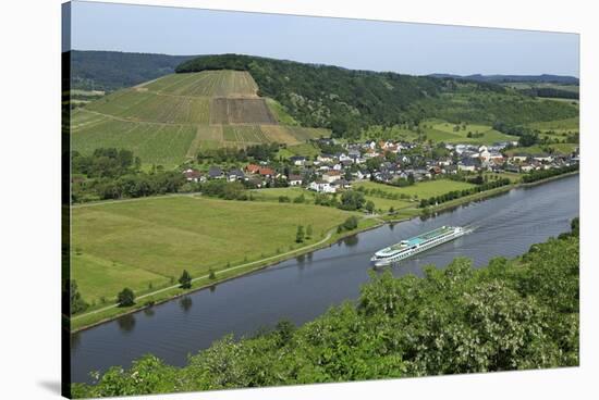 Saar River near Ayl-Biebelhausen, Rhineland-Palatinate, Germany, Europe-Hans-Peter Merten-Stretched Canvas