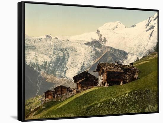 Saas Fee, Alpine View, Valais, Alps Of, Switzerland, C.1890-C.1900-null-Framed Stretched Canvas