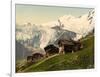 Saas Fee, Alpine View, Valais, Alps Of, Switzerland, C.1890-C.1900-null-Framed Giclee Print