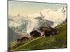 Saas Fee, Alpine View, Valais, Alps Of, Switzerland, C.1890-C.1900-null-Mounted Giclee Print