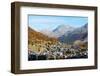 Saas Fee resort in autumn, Valais, Swiss Alps, Switzerland, Europe-Christian Kober-Framed Photographic Print