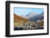 Saas Fee resort in autumn, Valais, Swiss Alps, Switzerland, Europe-Christian Kober-Framed Photographic Print