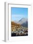 Saas Fee resort in autumn, Valais, Swiss Alps, Switzerland, Europe-Christian Kober-Framed Photographic Print