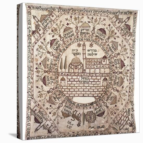 Sabbath Cloth, Eretz Israel, 19th Century-null-Stretched Canvas