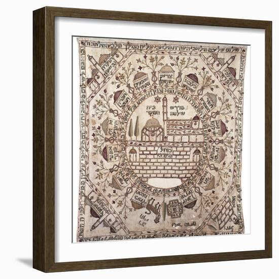 Sabbath Cloth, Eretz Israel, 19th Century-null-Framed Giclee Print