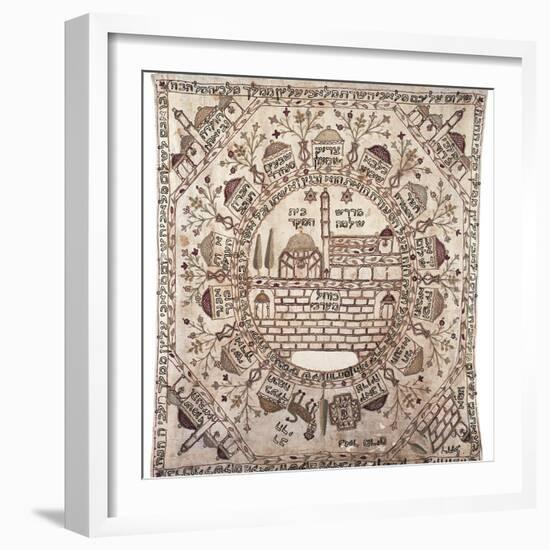 Sabbath Cloth, Eretz Israel, 19th Century-null-Framed Giclee Print