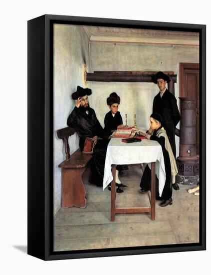 Sabbath Day-Isidor Kaufmann-Framed Stretched Canvas