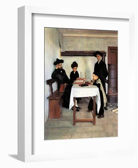 Sabbath Day-Isidor Kaufmann-Framed Art Print