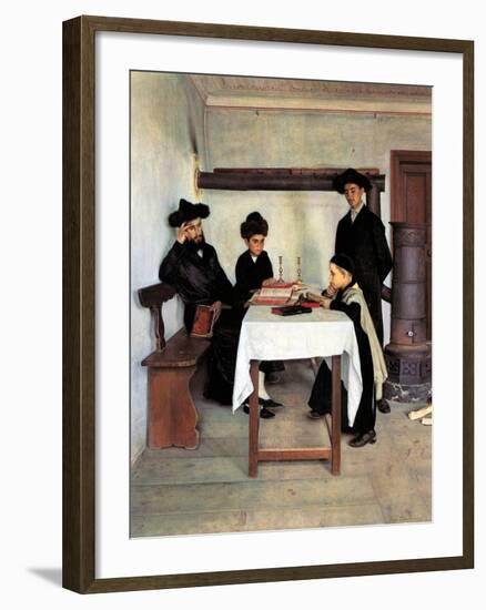 Sabbath Day-Isidor Kaufmann-Framed Art Print