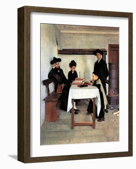 Sabbath Day-Isidor Kaufmann-Framed Art Print