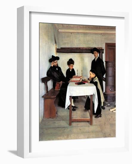 Sabbath Day-Isidor Kaufmann-Framed Art Print